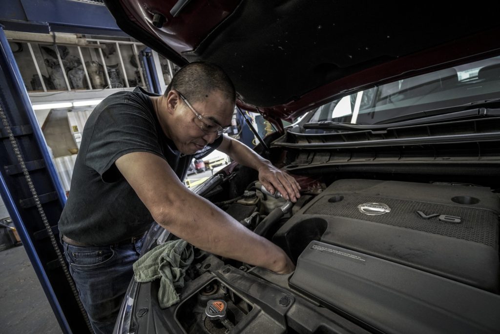 mechanic in an auto repair shop in san francisco